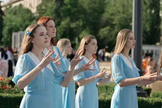 Студенты института социальной и коррекционной педагогики - участники инклюзивного фронтового бала «Манифест»