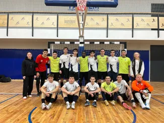 Футбольный матч открытие спортзала