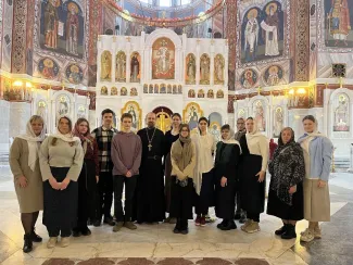 Студенты ВГСПУ встретили День православной молодежи в соборе Александра Невского