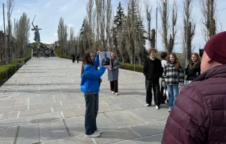 Студентка-историк провела экскурсию для студентов ВГСПУ и школьников