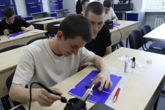 Занятие в кабинетах труда